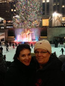 Christmas with mom at Rockefeller Center.